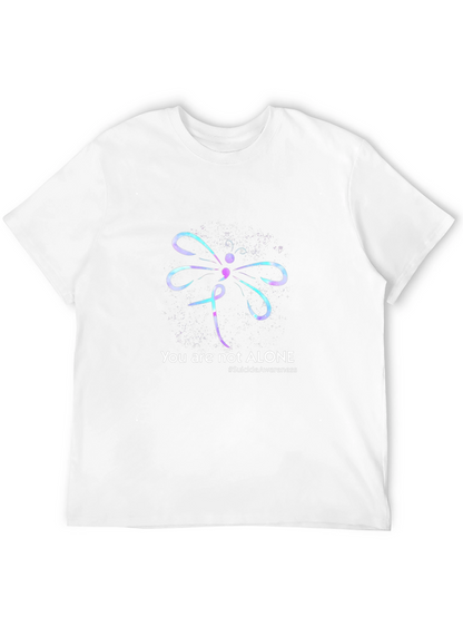 Camiseta Negra con Diseño de Concienciación sobre el Suicidio
