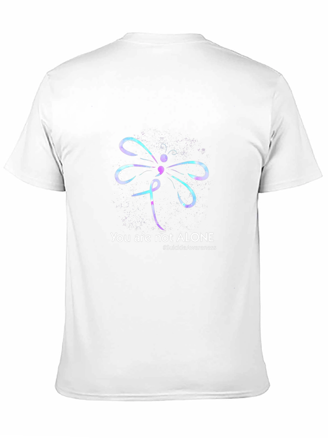 Camiseta Negra con Diseño de Concienciación sobre el Suicidio