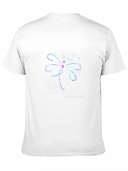 Camiseta Negra con Diseño de Concienciación sobre el Suicidio