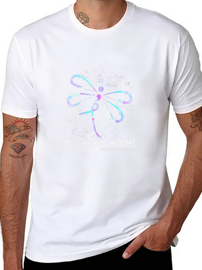 Camiseta Negra con Diseño de Concienciación sobre el Suicidio