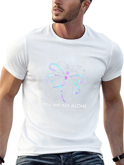 Camiseta Negra con Diseño de Concienciación sobre el Suicidio