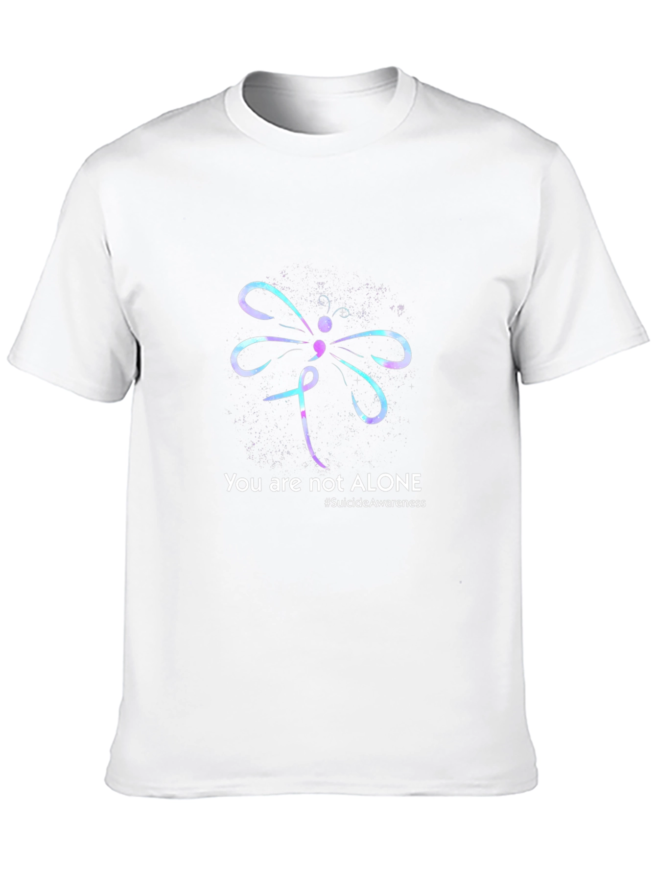 Camiseta Negra con Diseño de Concienciación sobre el Suicidio