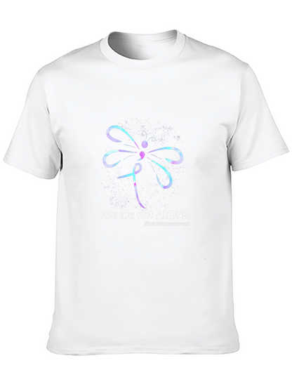 Camiseta Negra con Diseño de Concienciación sobre el Suicidio