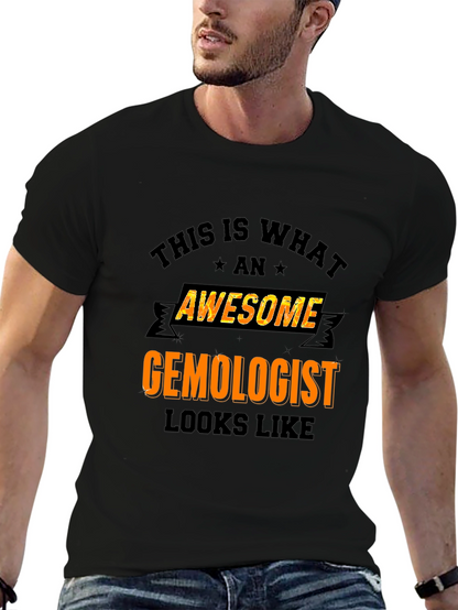 Camiseta Negra Awesome Gemologist