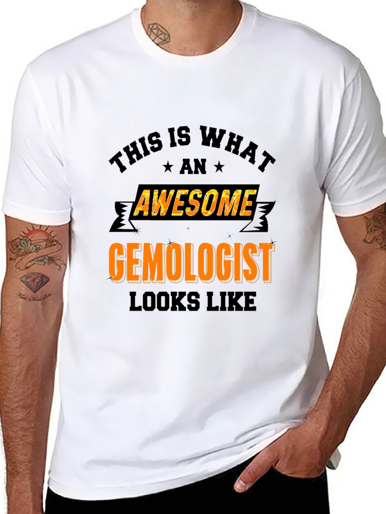 Camiseta Negra Awesome Gemologist
