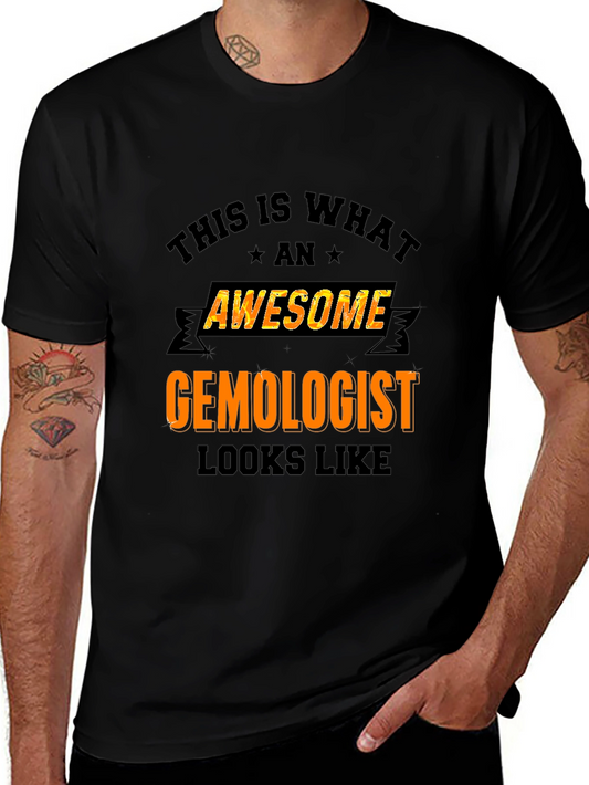 Camiseta Negra Awesome Gemologist