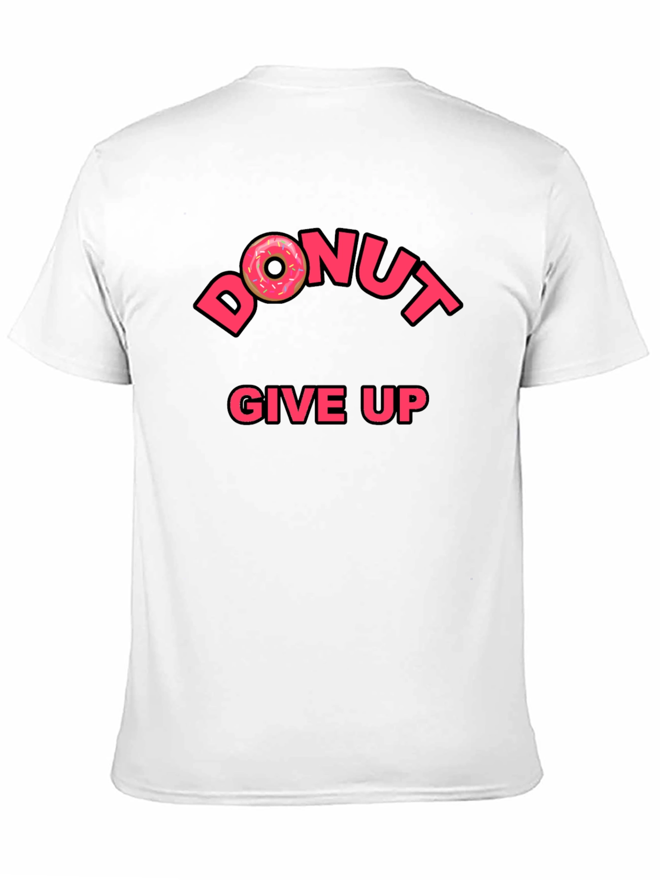 Camiseta Negra Donut Give Up Inspiradora