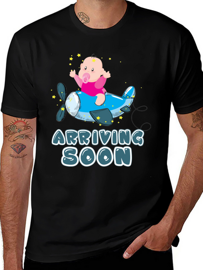 Camiseta Negra de Bebé en Avión - ¡Llegando Pronto!