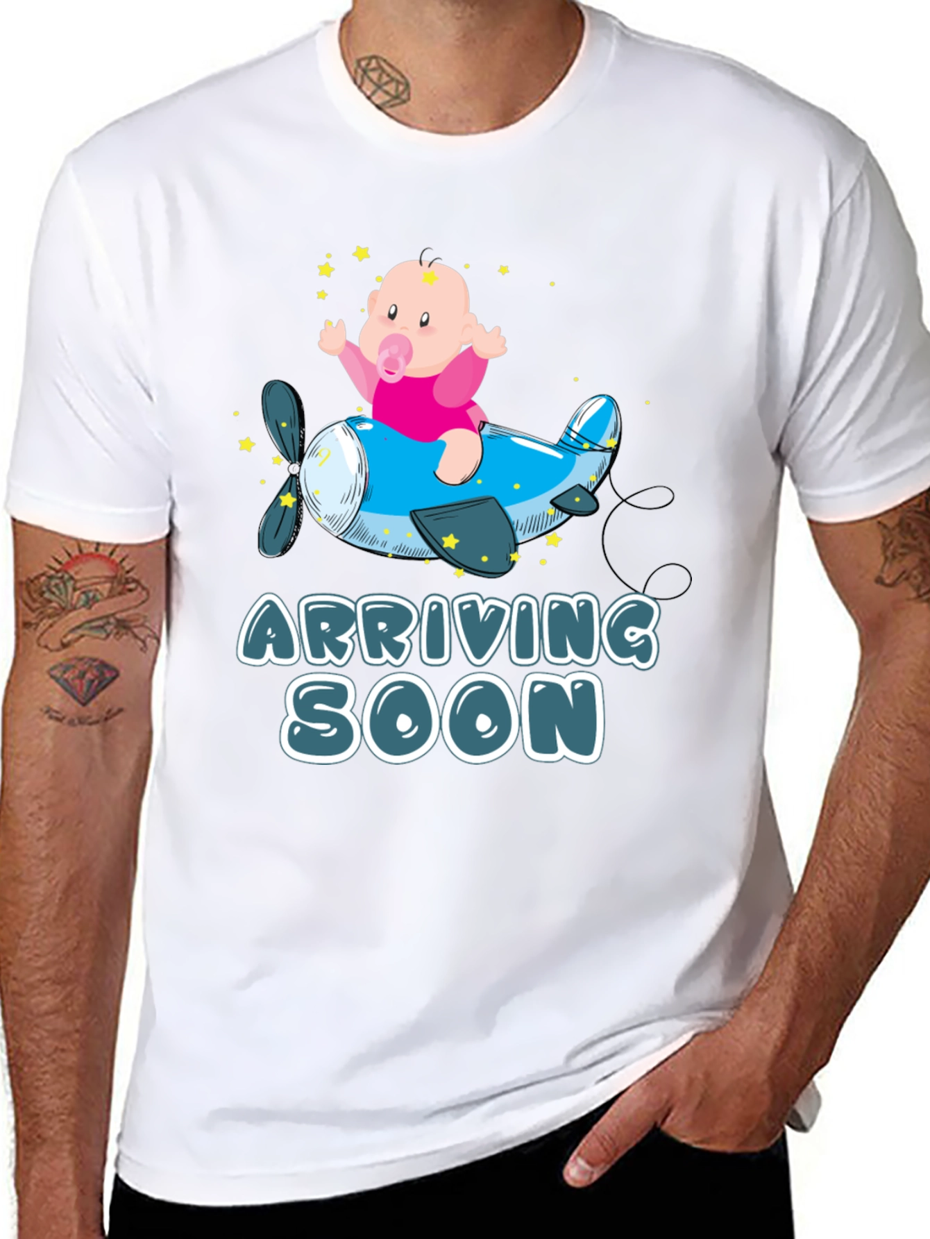 Camiseta Negra de Bebé en Avión - ¡Llegando Pronto!