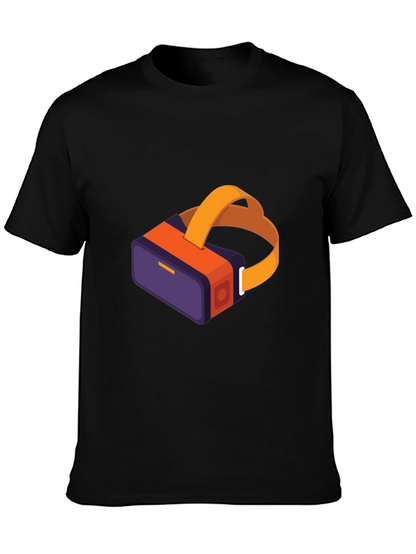 Camiseta Negra con Diseño VR Moderno