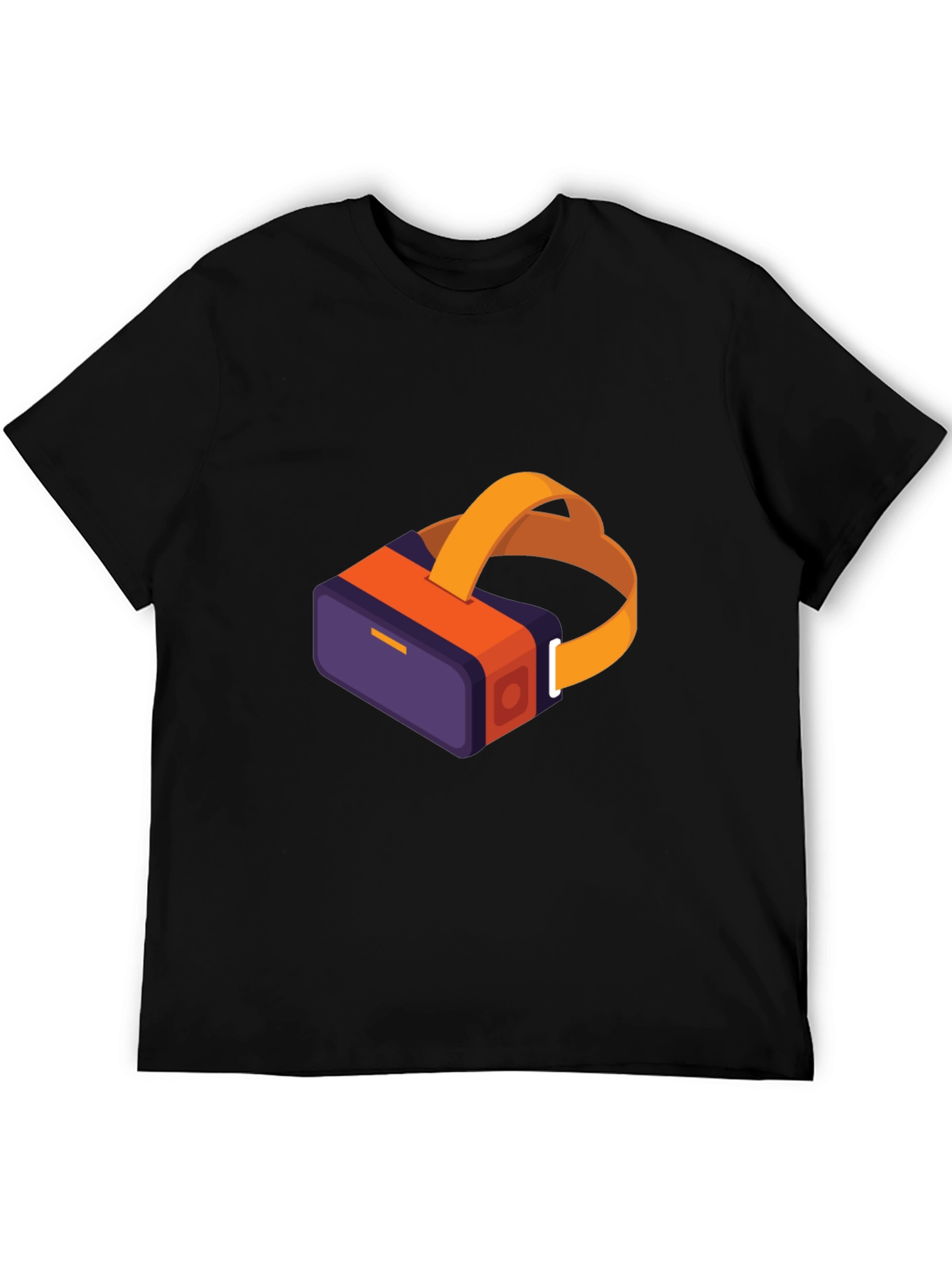 Camiseta Negra con Diseño VR Moderno