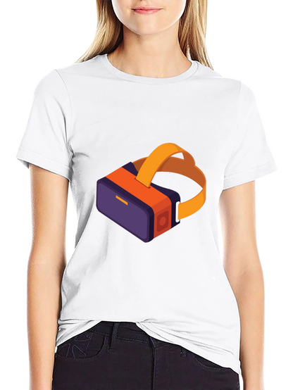 Camiseta Negra con Diseño VR Moderno