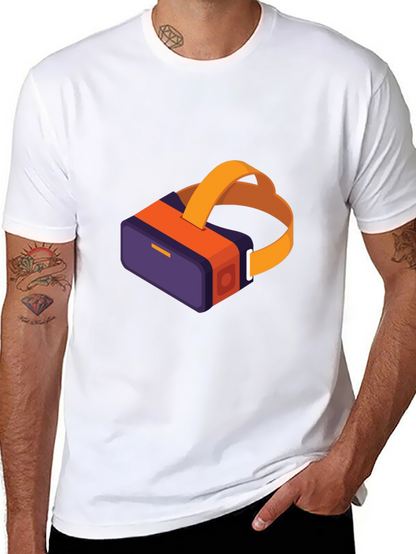 Camiseta Negra con Diseño VR Moderno