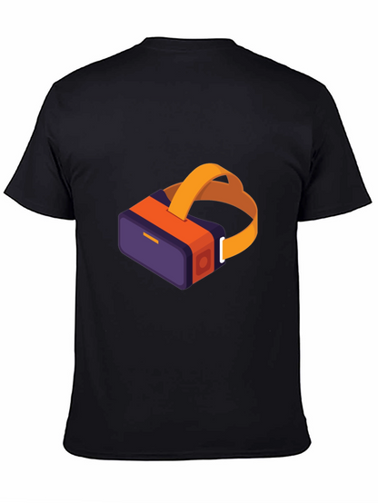 Camiseta Negra con Diseño VR Moderno