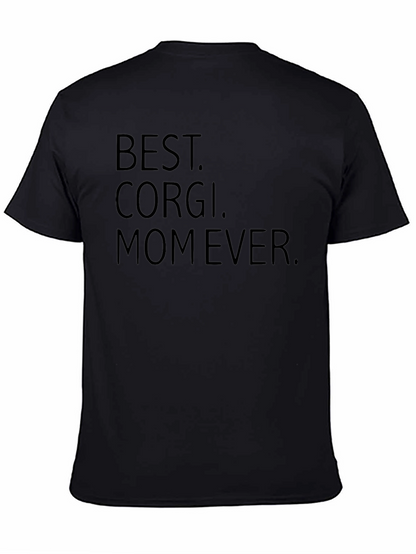 Camiseta Negra Best Corgi Mom Ever