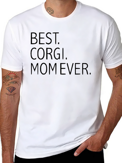 Camiseta Negra Best Corgi Mom Ever