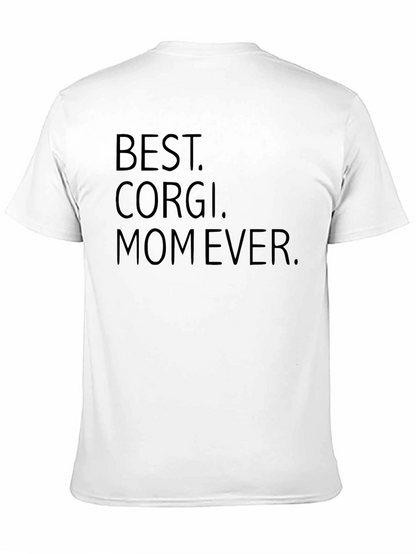 Camiseta Negra Best Corgi Mom Ever
