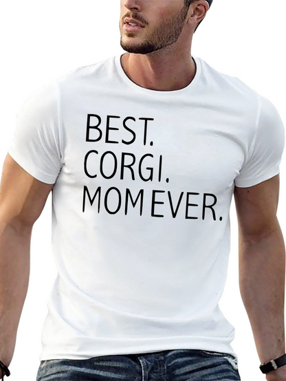Camiseta Negra Best Corgi Mom Ever