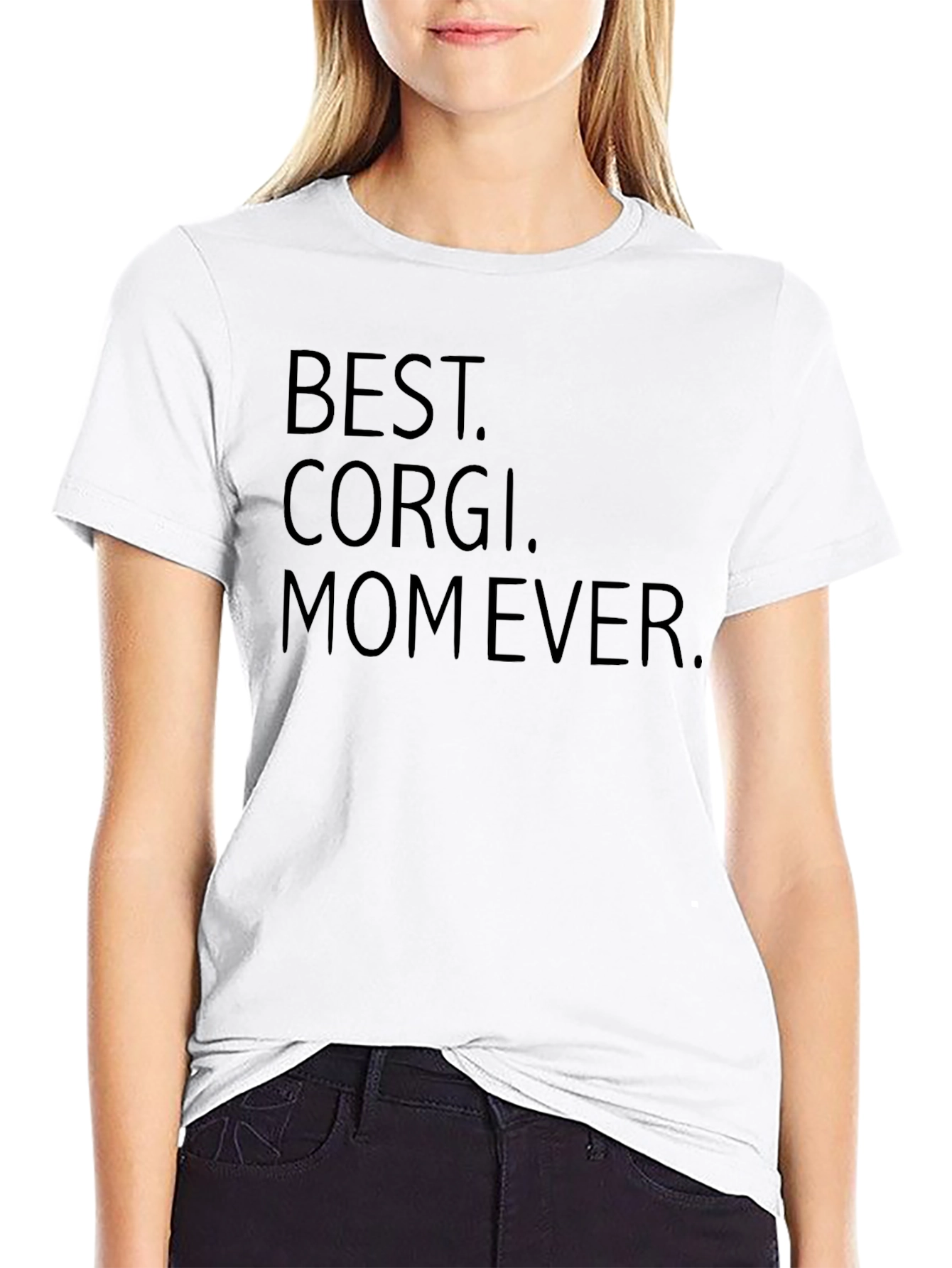 Camiseta Negra Best Corgi Mom Ever