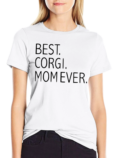 Camiseta Negra Best Corgi Mom Ever