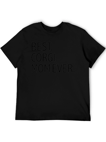 Camiseta Negra Best Corgi Mom Ever