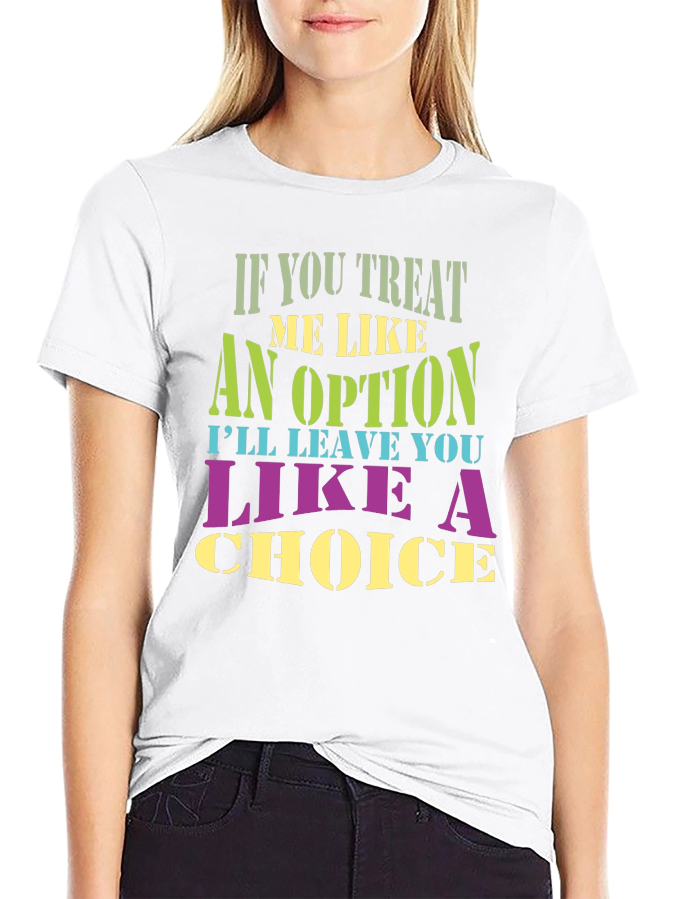 Camiseta Negra con Estampa de Frase Inspiradora