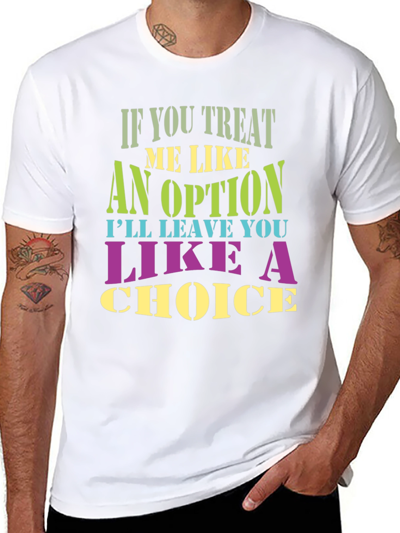 Camiseta Negra con Estampa de Frase Inspiradora