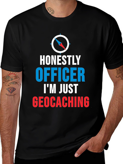 Camiseta Hombre Geocaching: Honestamente Oficial