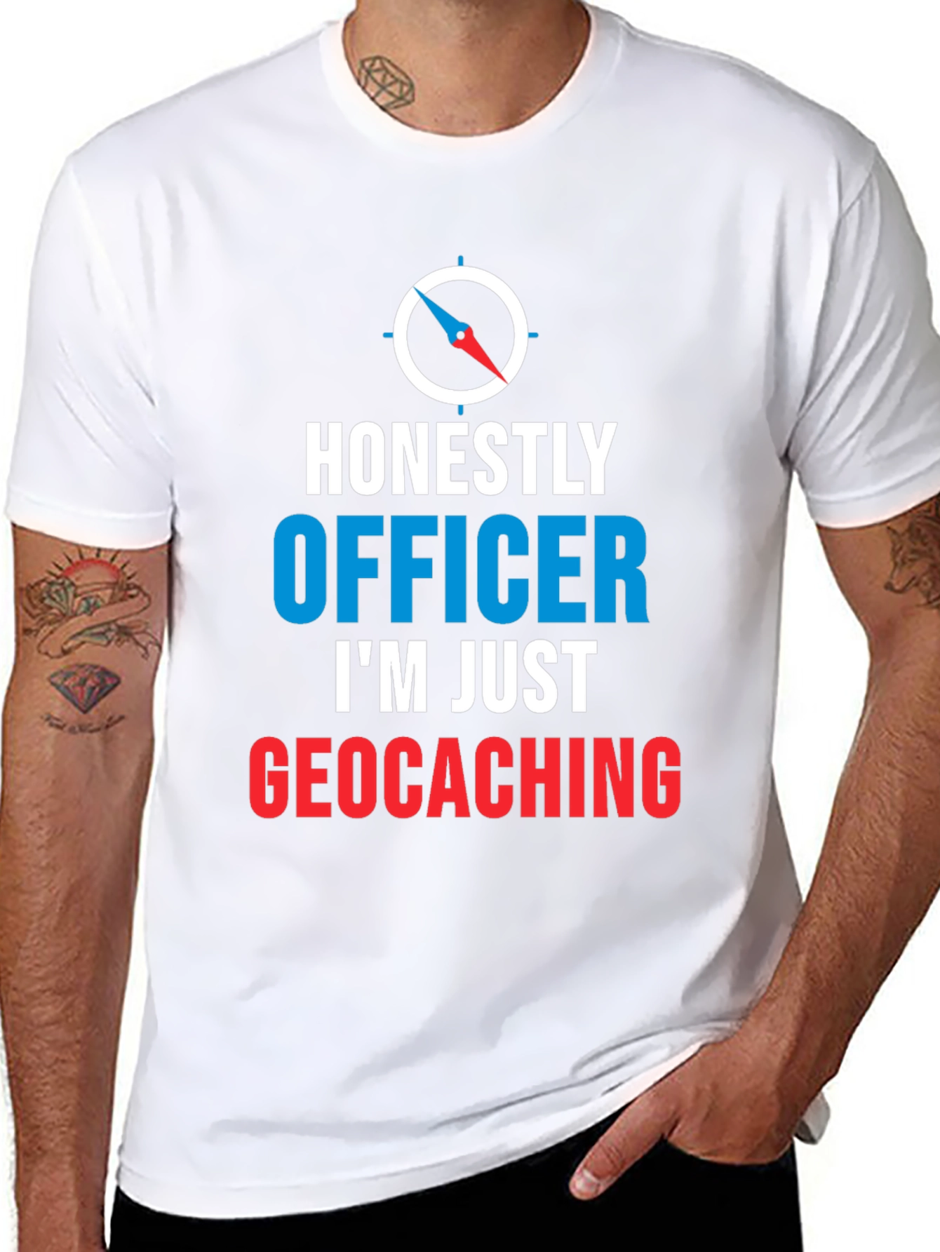 Camiseta Hombre Geocaching: Honestamente Oficial