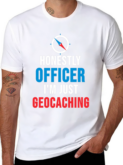 Camiseta Hombre Geocaching: Honestamente Oficial