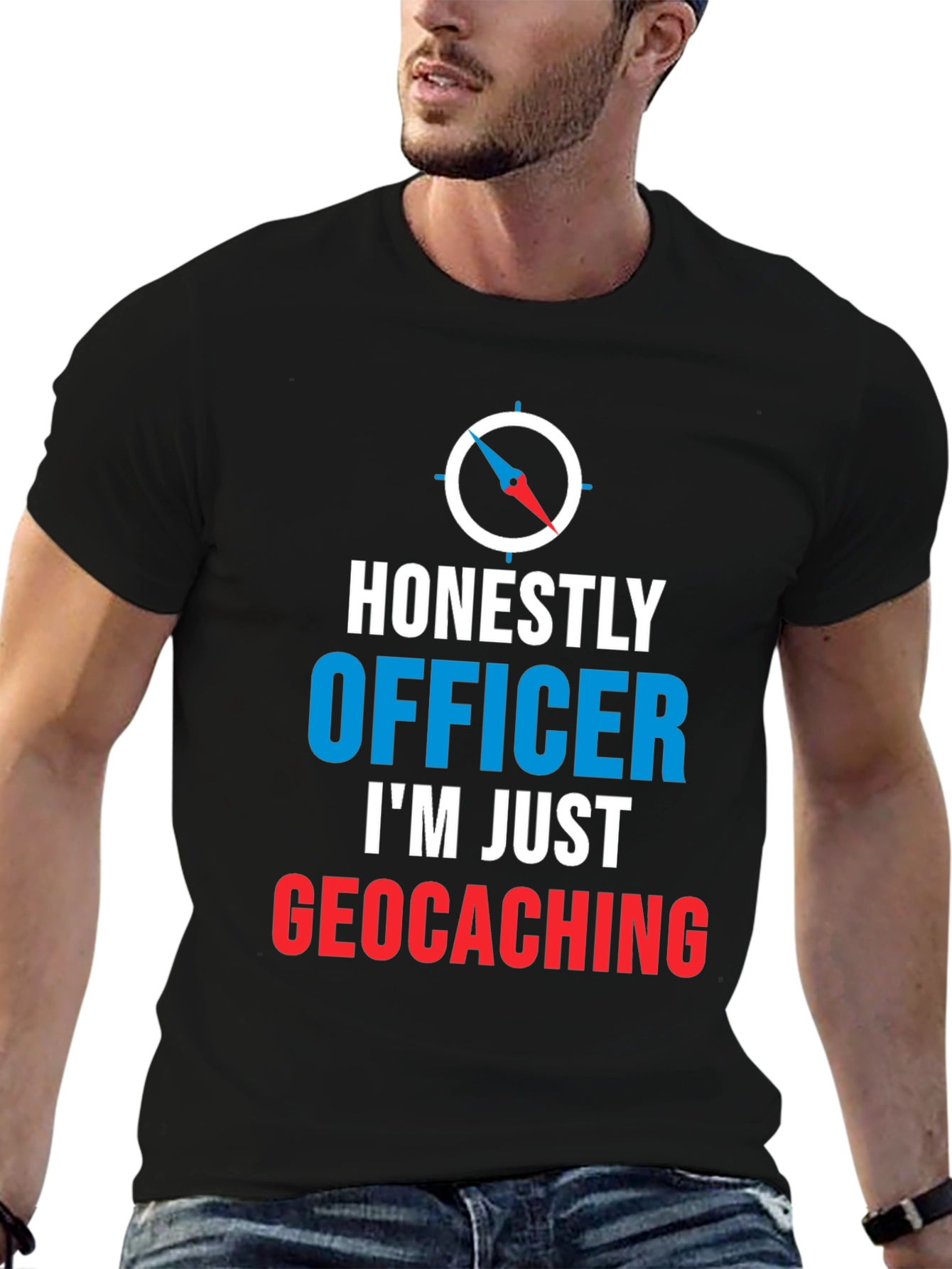 Camiseta Hombre Geocaching: Honestamente Oficial