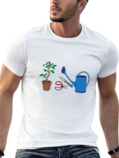 Camiseta Jardinero: Bonsái Regadera y Tijeras