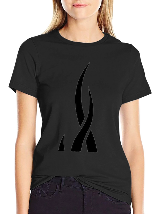 Camiseta Negra con Diseño Abstracto Minimalista para Hombre