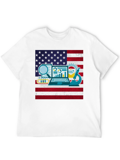 Camiseta Negra con Diseño STEM USA
