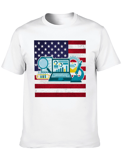 Camiseta Negra con Diseño STEM USA