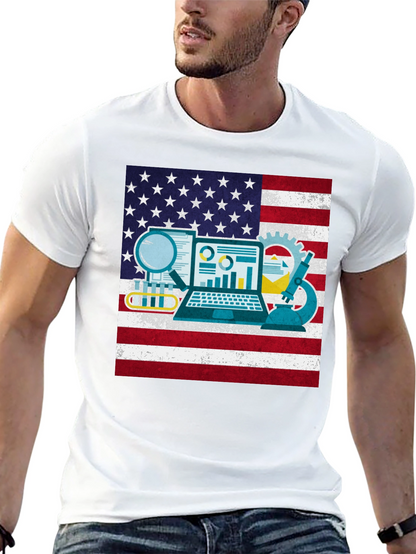 Camiseta Negra con Diseño STEM USA