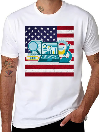 Camiseta Negra con Diseño STEM USA