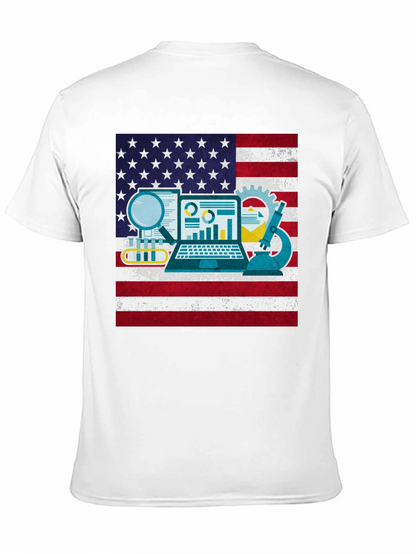 Camiseta Negra con Diseño STEM USA