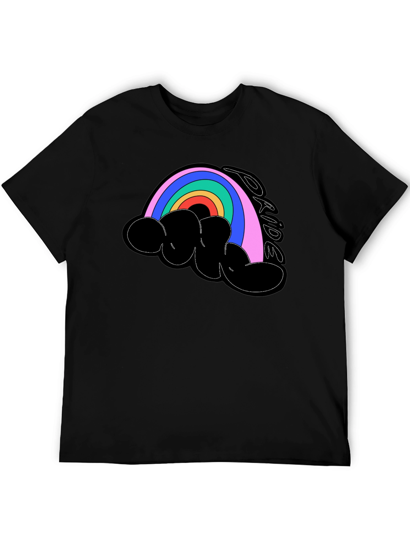 Camiseta Negra Orgullo LGBT Arcoíris