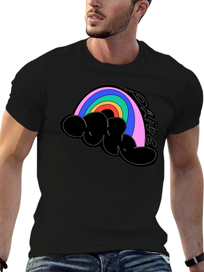 Camiseta Negra Orgullo LGBT Arcoíris