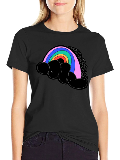 Camiseta Negra Orgullo LGBT Arcoíris