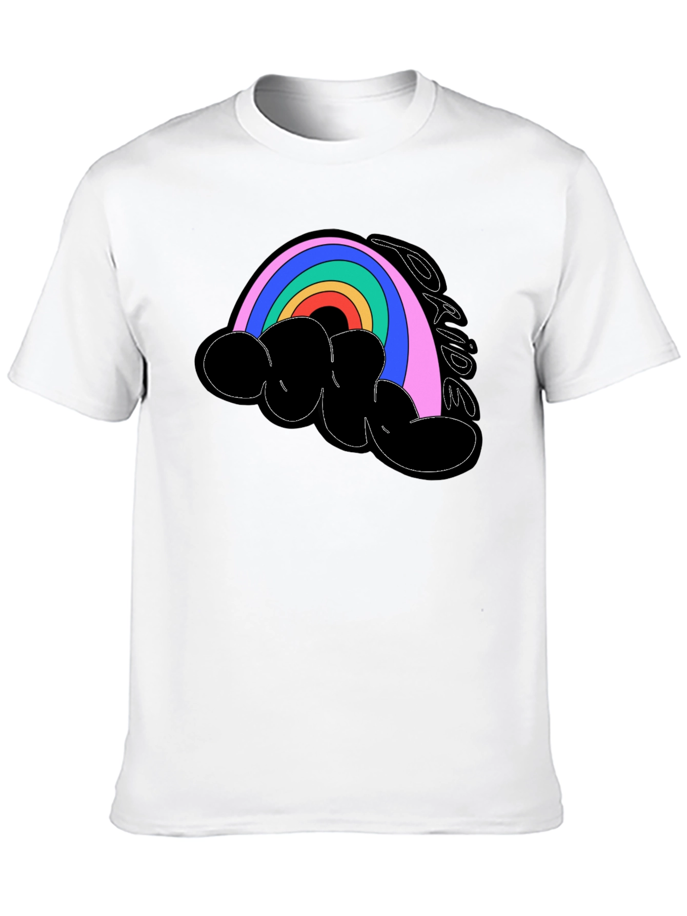 Camiseta Negra Orgullo LGBT Arcoíris