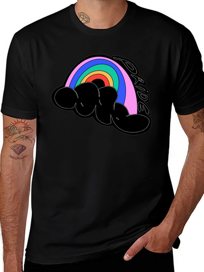 Camiseta Negra Orgullo LGBT Arcoíris