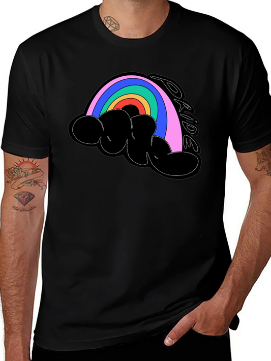 Camiseta Negra Orgullo LGBT Arcoíris