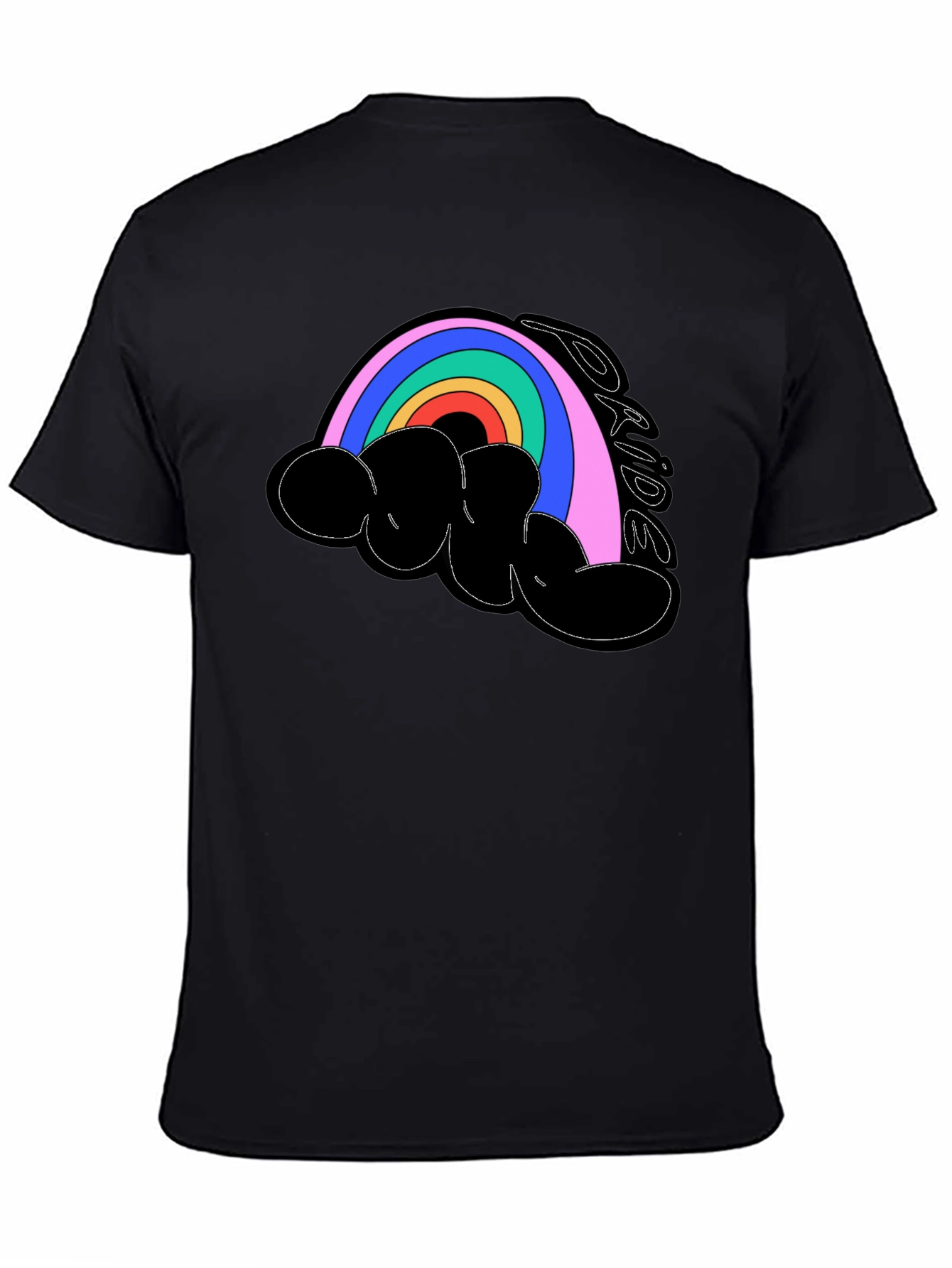 Camiseta Negra Orgullo LGBT Arcoíris