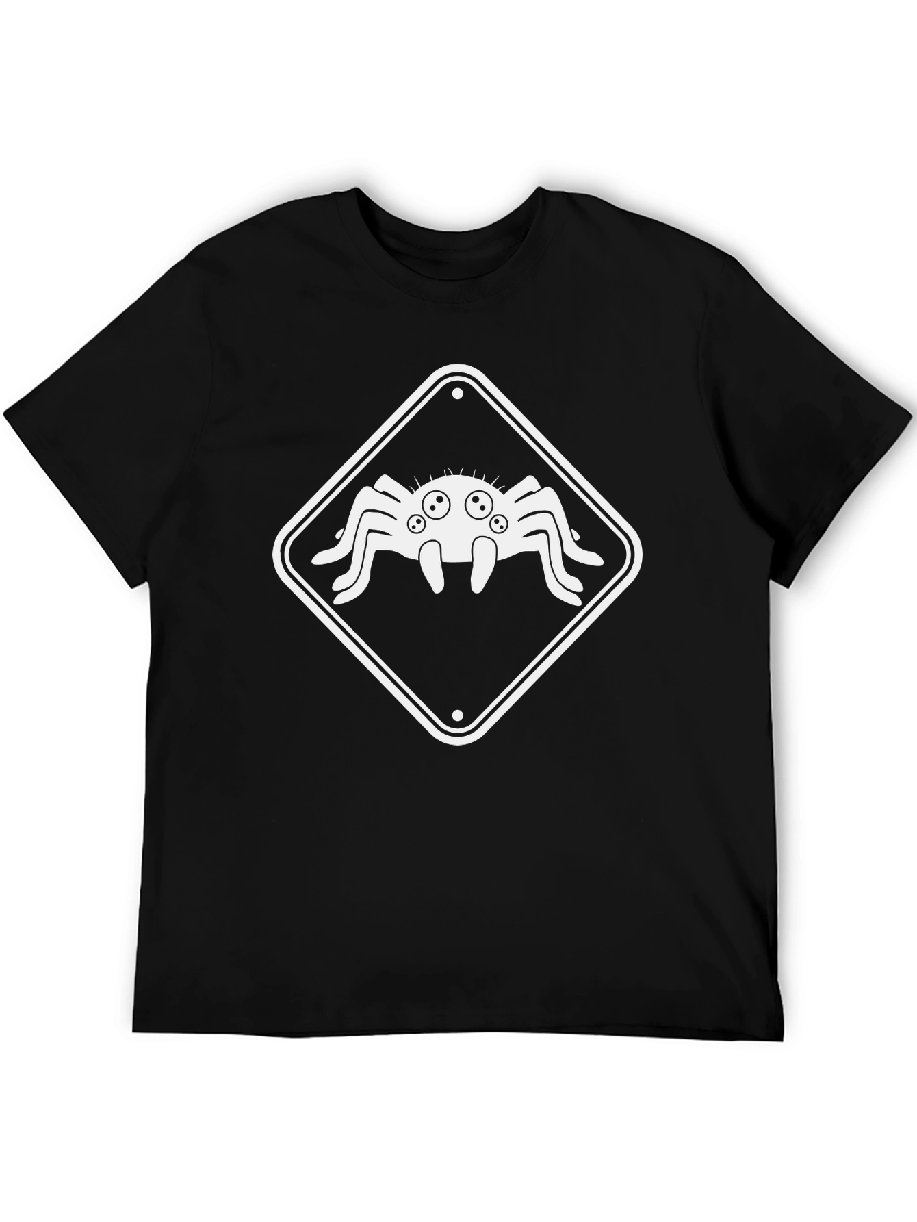 Camiseta Negra con Diseño de Araña Divertida