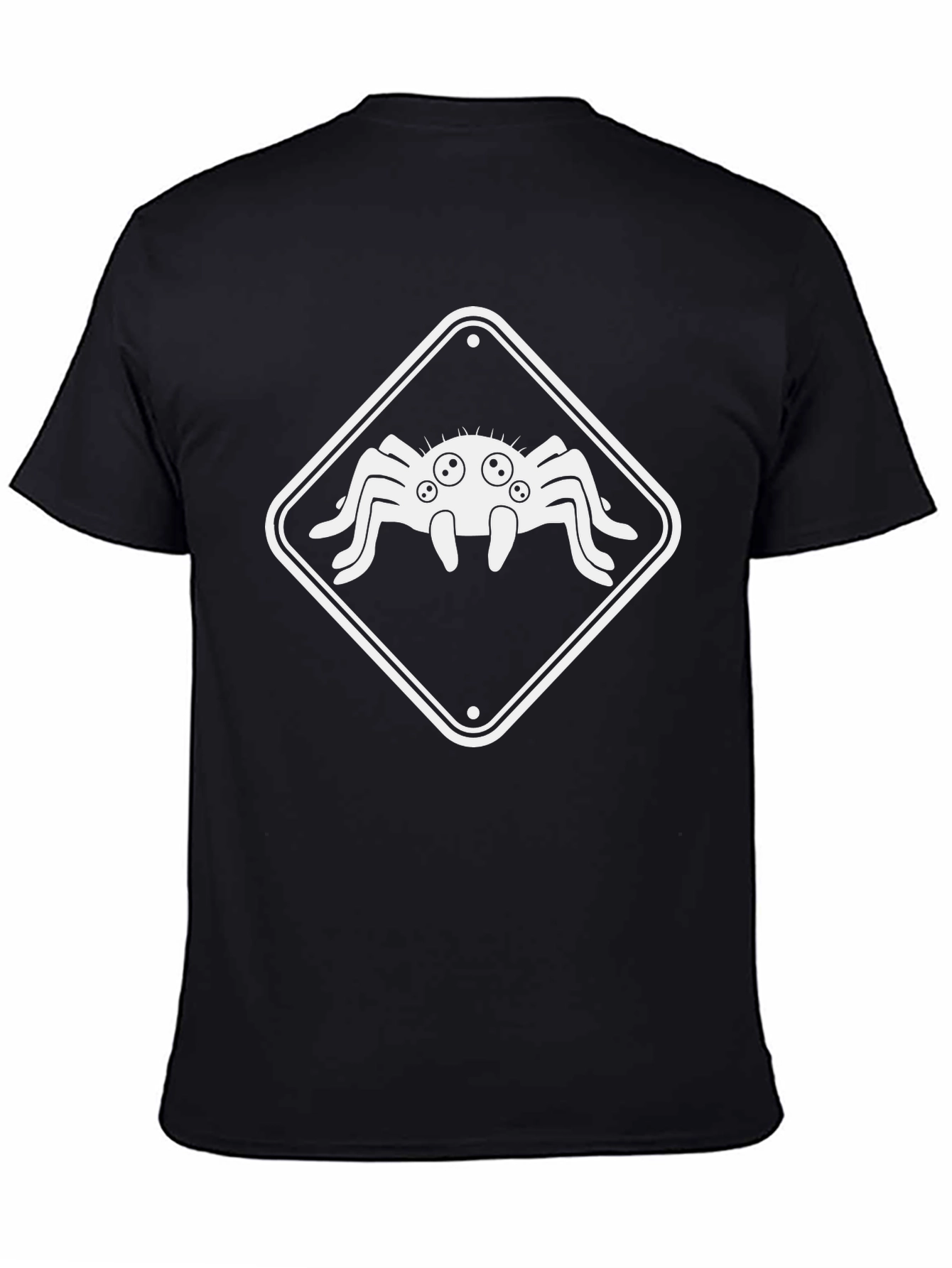 Camiseta Negra con Diseño de Araña Divertida