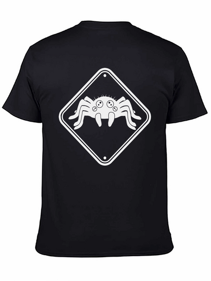 Camiseta Negra con Diseño de Araña Divertida