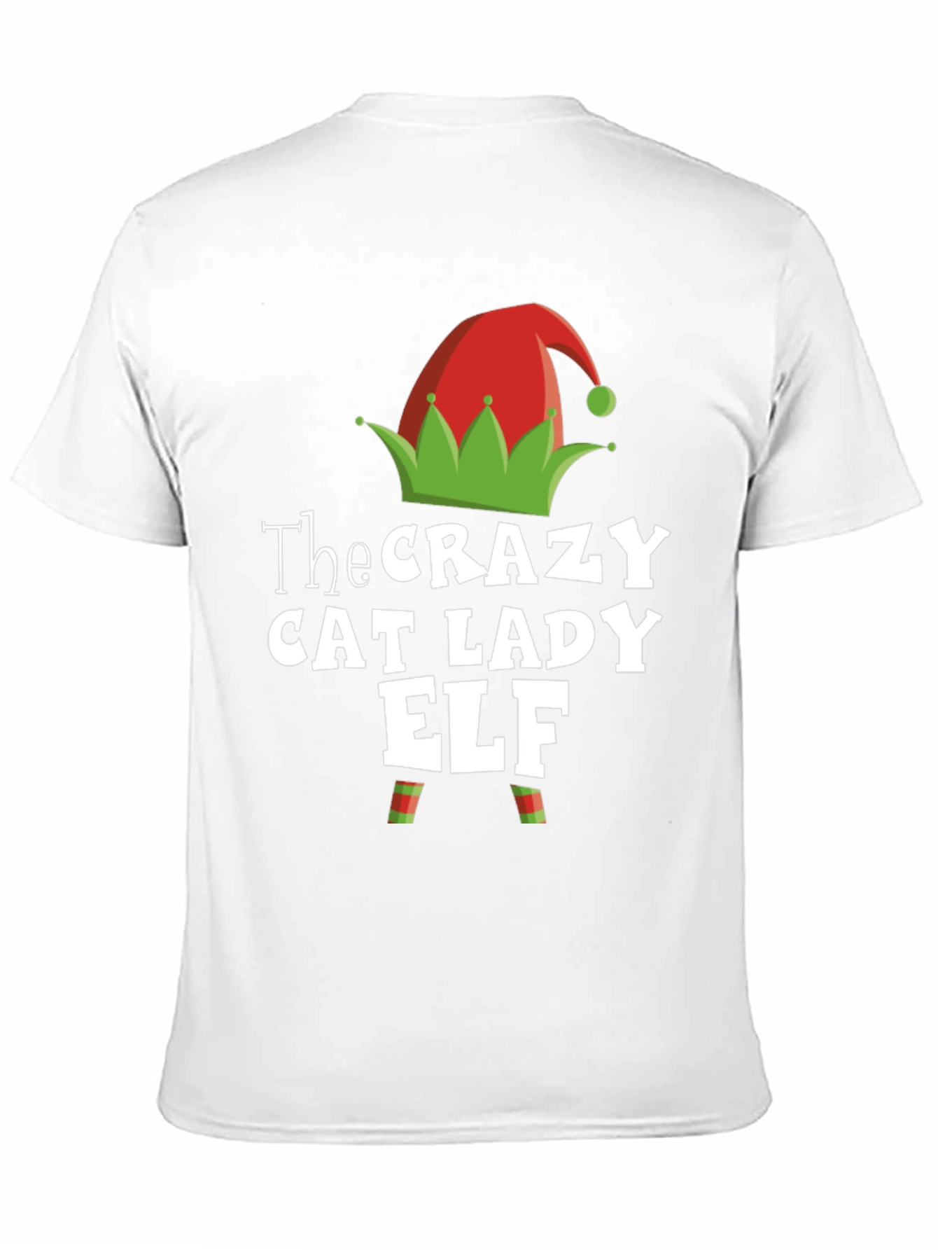 Camiseta Hombre Crazy Cat Lady Elf Navidad