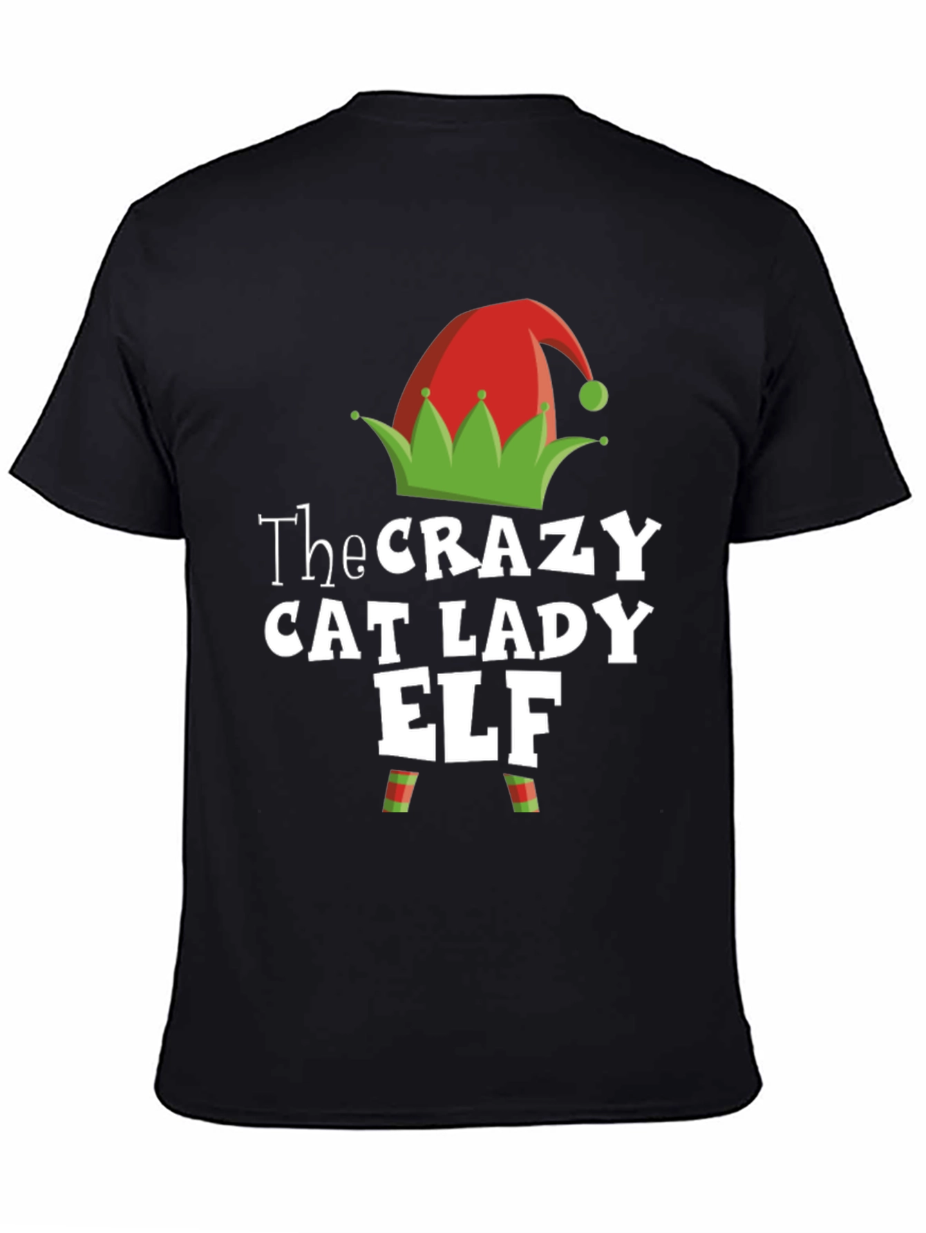 Camiseta Hombre Crazy Cat Lady Elf Navidad